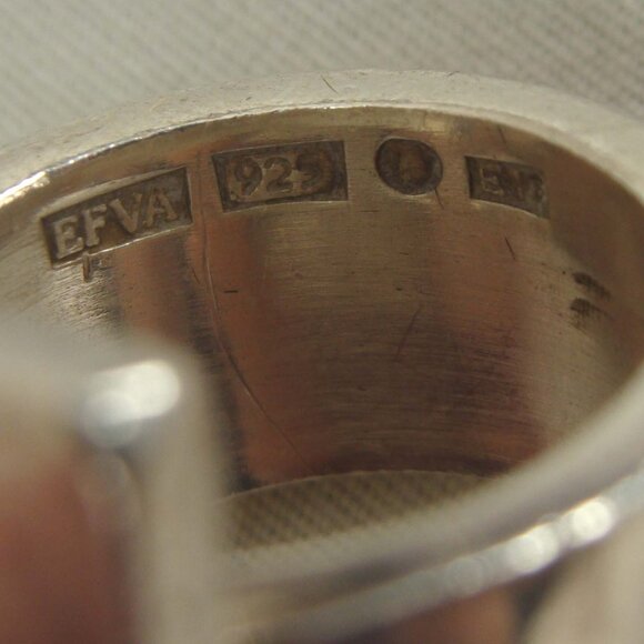Rare!! EFVA Attling Hooked On Simone Heavy 24.1g 925 Sterling Silver Ring - Picture 5 of 10